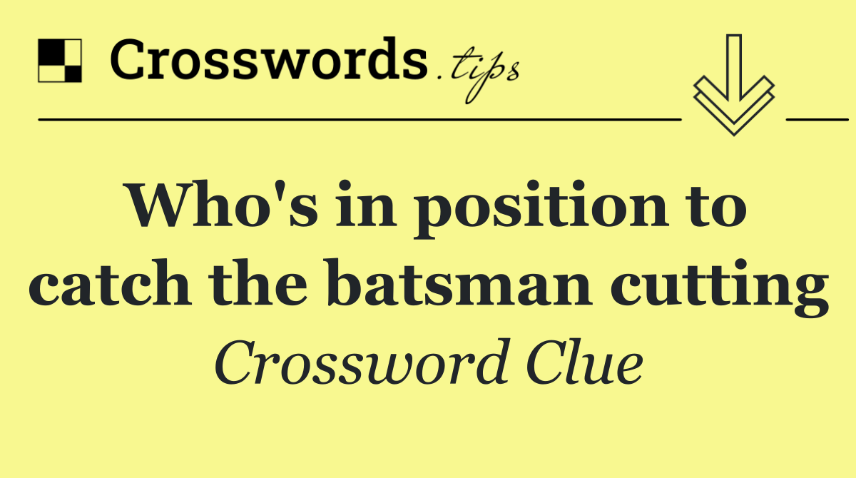 Who's in position to catch the batsman cutting