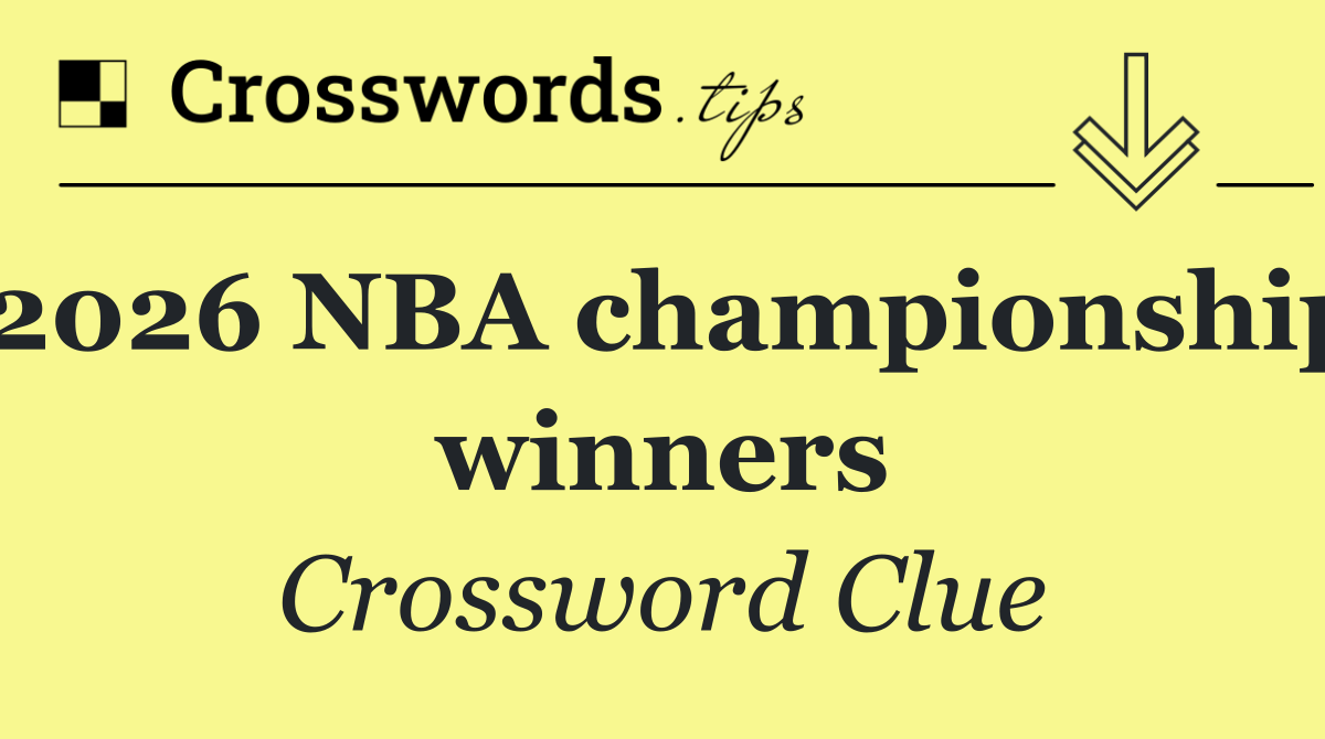 2026 NBA championship winners