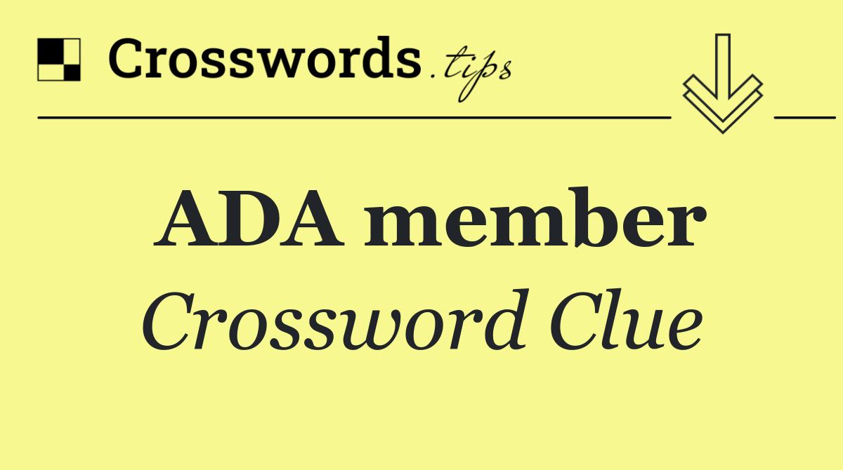 ADA member