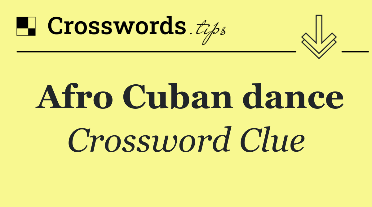 Afro Cuban dance