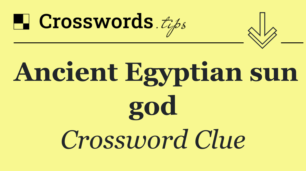 Ancient Egyptian sun god