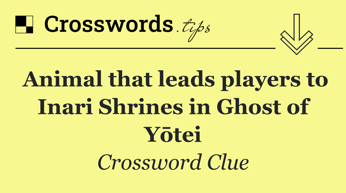 Animal that leads players to Inari Shrines in Ghost of Yōtei