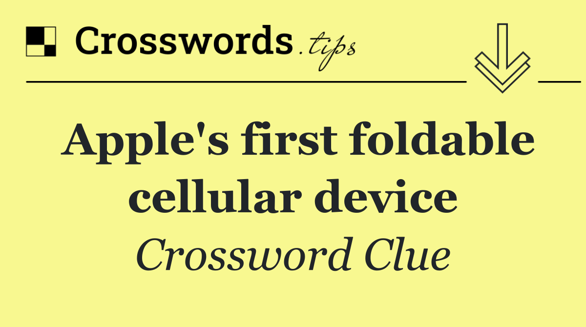Apple's first foldable cellular device