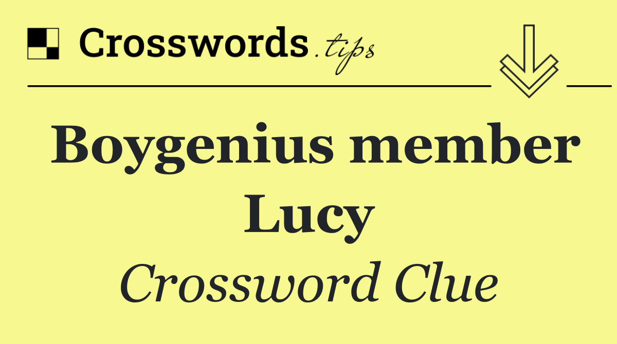 Boygenius member Lucy
