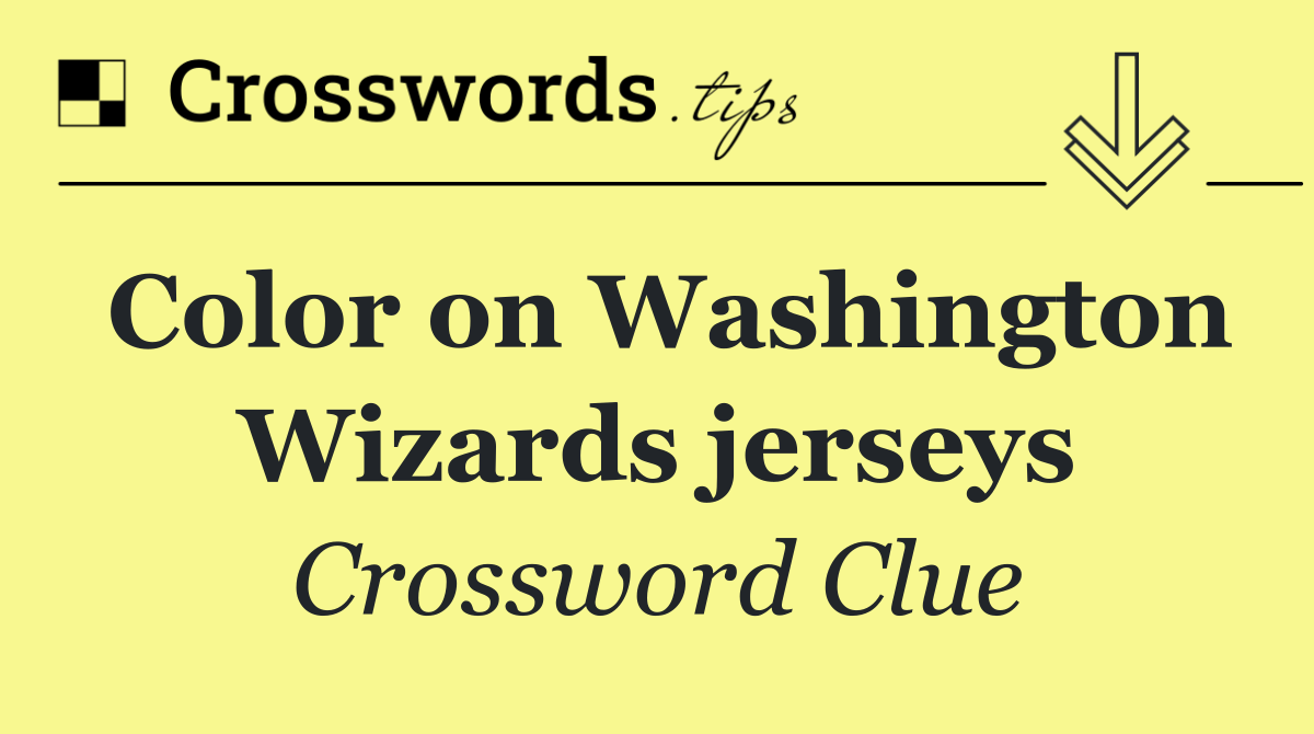 Color on Washington Wizards jerseys