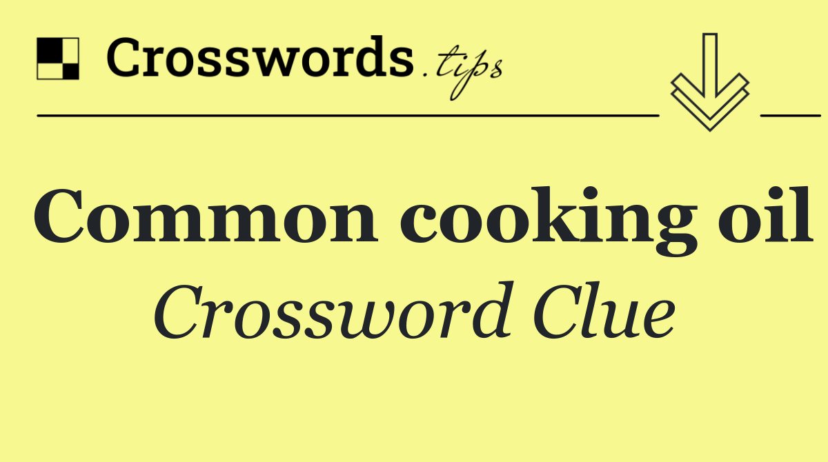 Common cooking oil