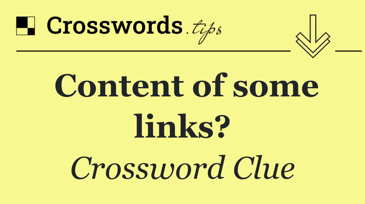 Content of some links?