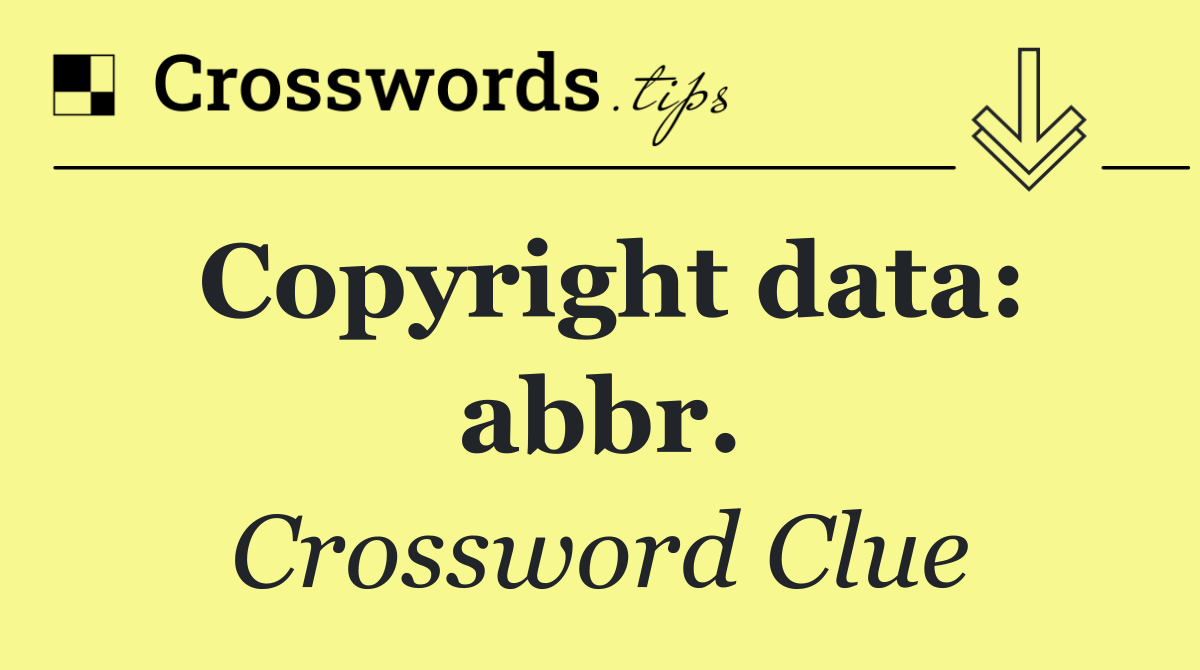 Copyright data: abbr.