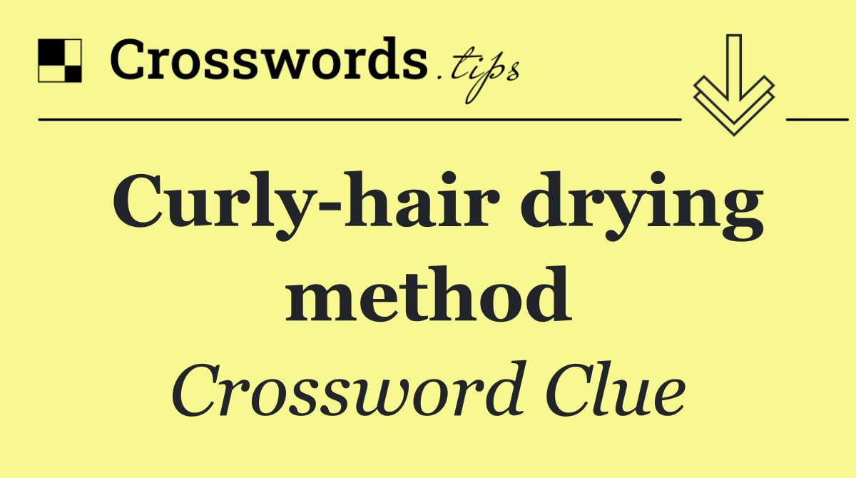 Curly hair drying method