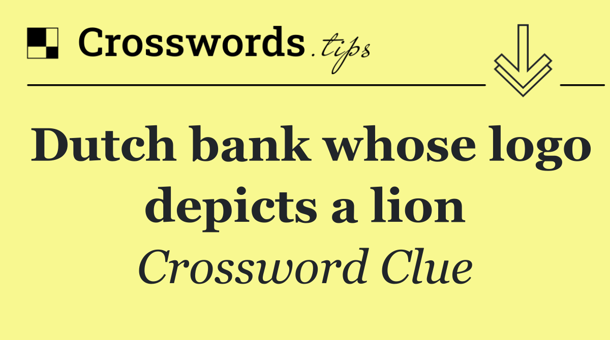 Dutch bank whose logo depicts a lion