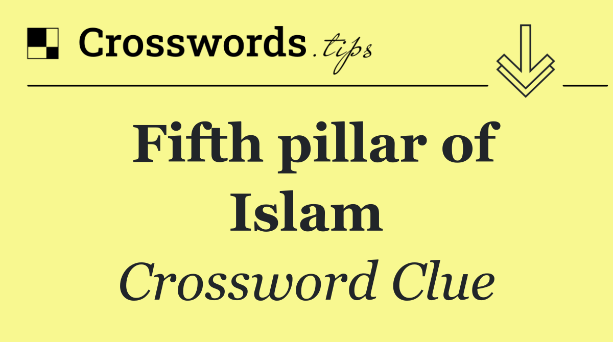Fifth pillar of Islam
