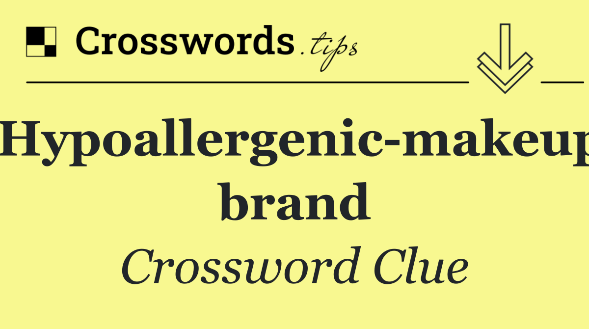 Hypoallergenic makeup brand