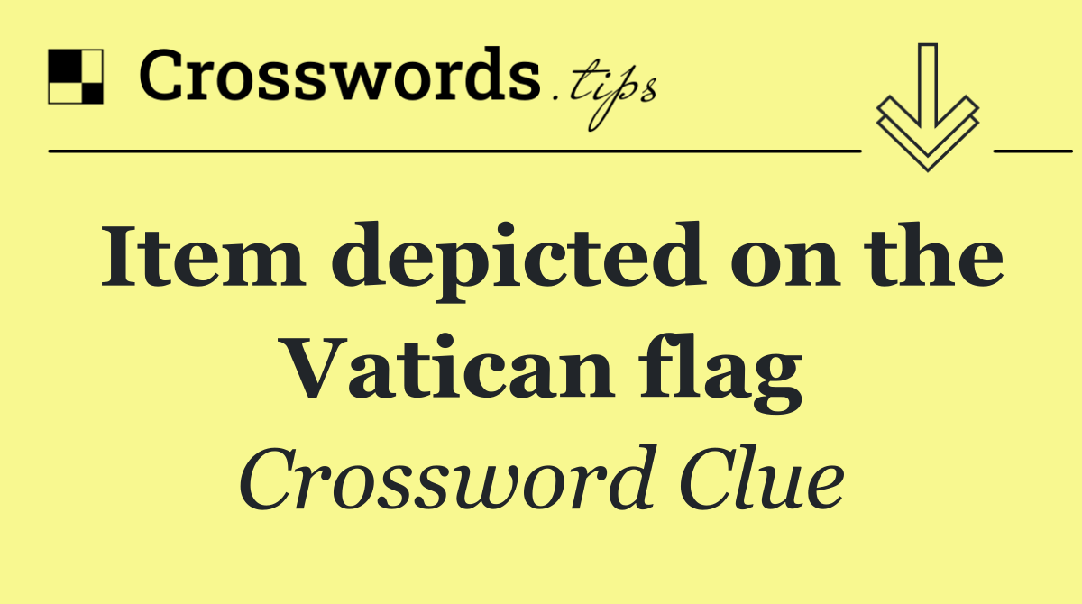 Item depicted on the Vatican flag