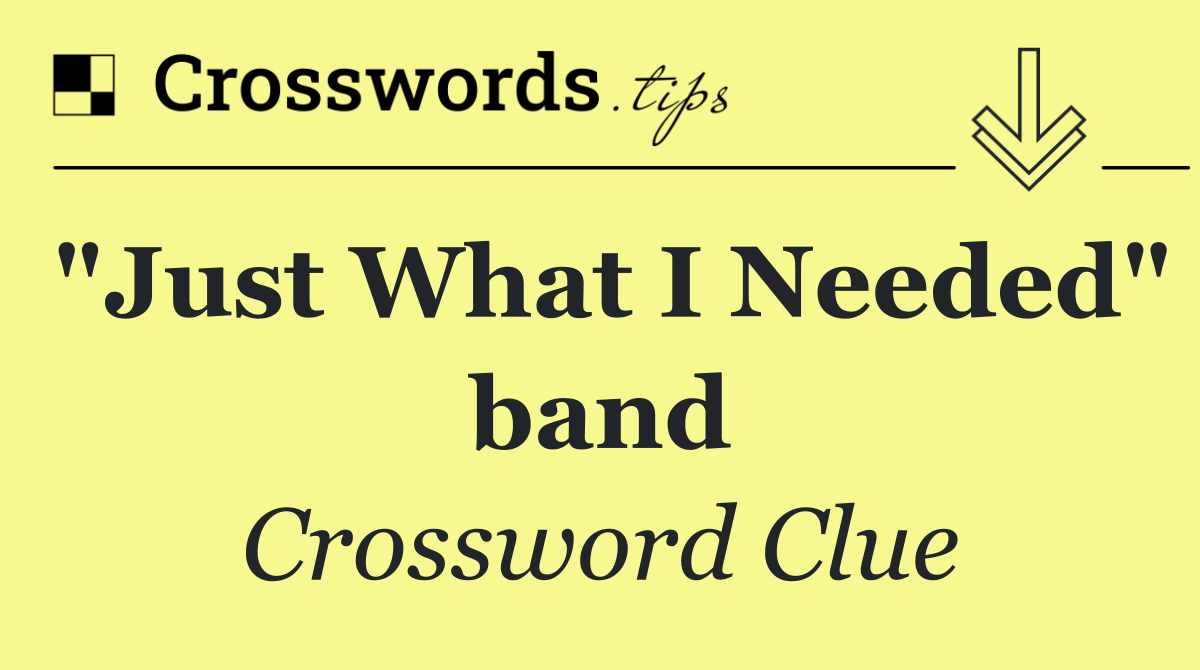 "Just What I Needed" band
