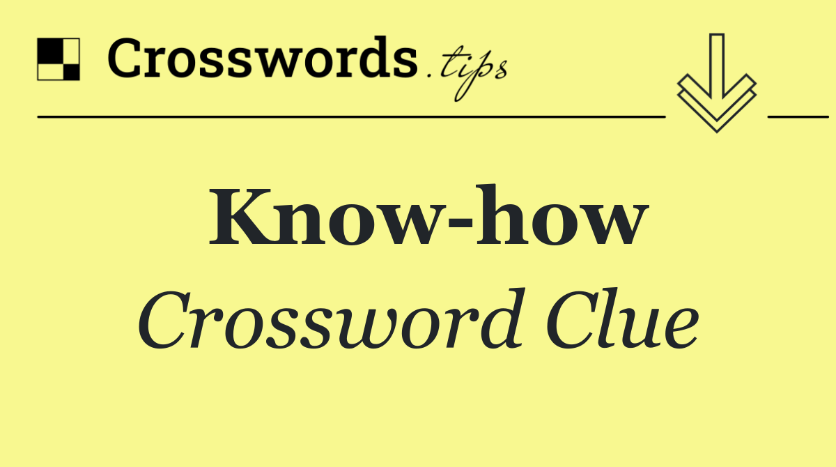 Know how