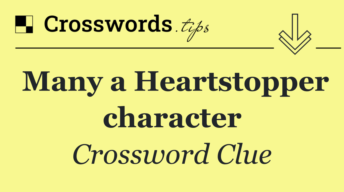 Many a Heartstopper character