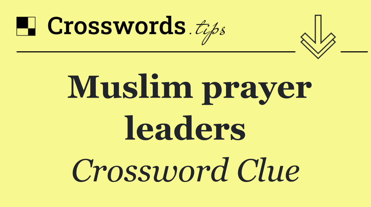 Muslim prayer leaders
