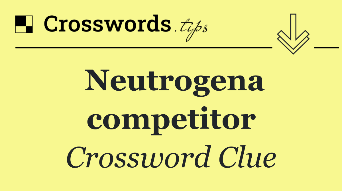 Neutrogena competitor