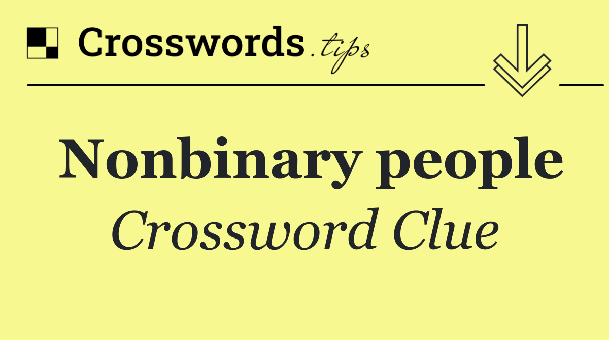 Nonbinary people