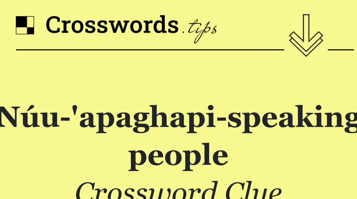 Núu 'apaghapi speaking people