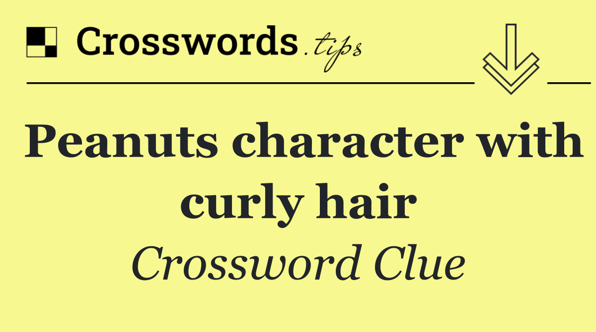 Peanuts character with curly hair