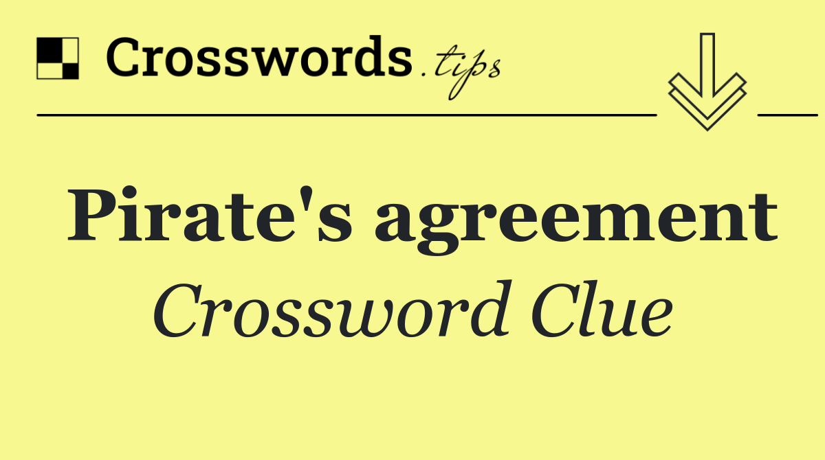 Pirate's agreement