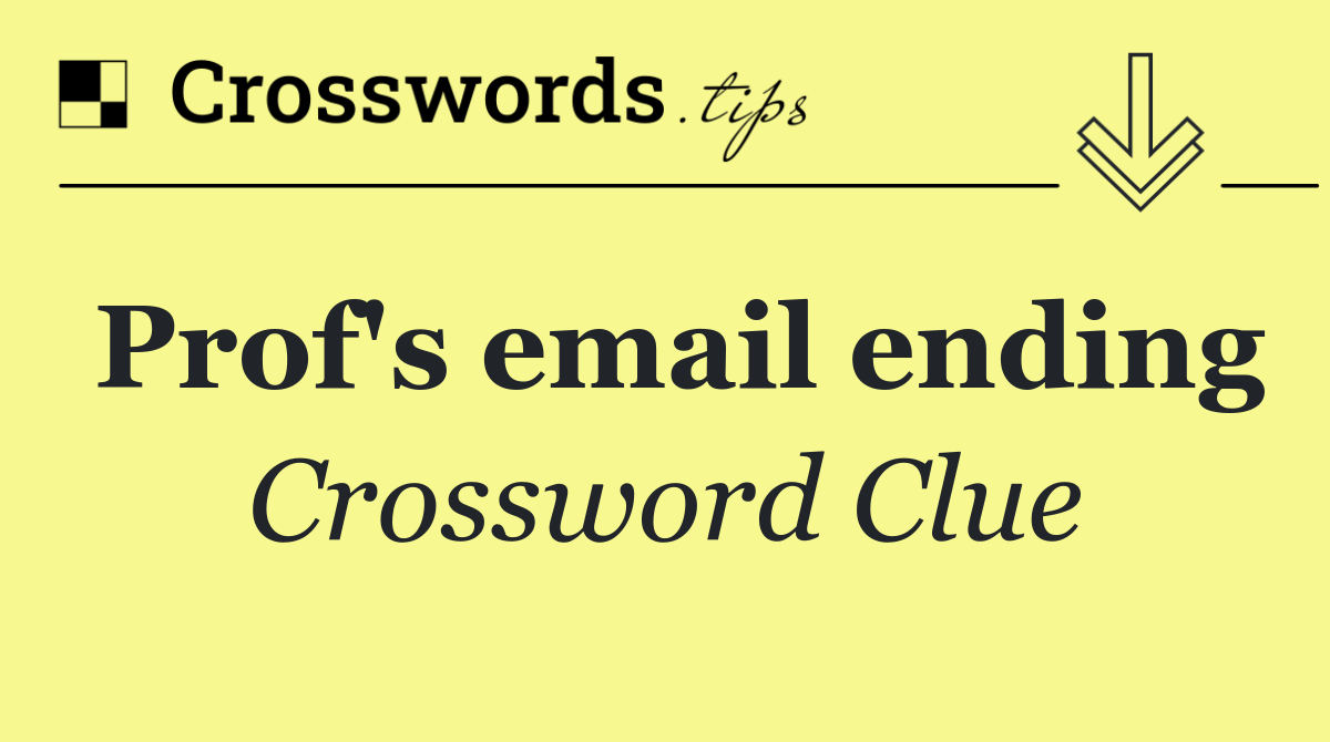 Prof's email ending