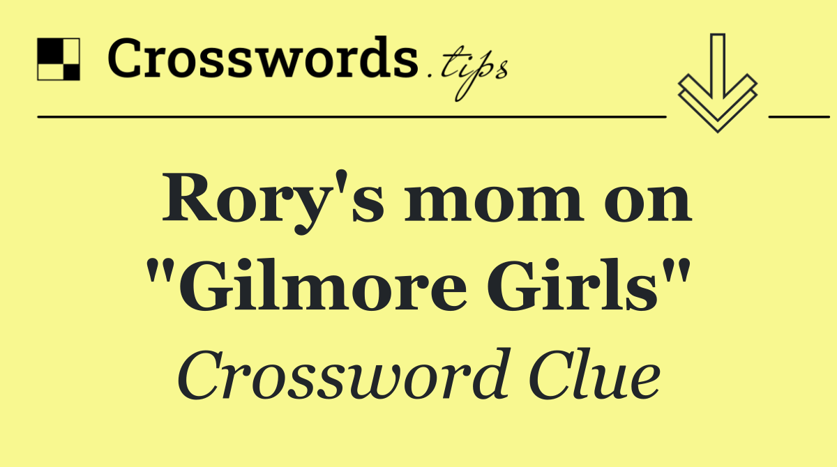 Rory's mom on "Gilmore Girls"
