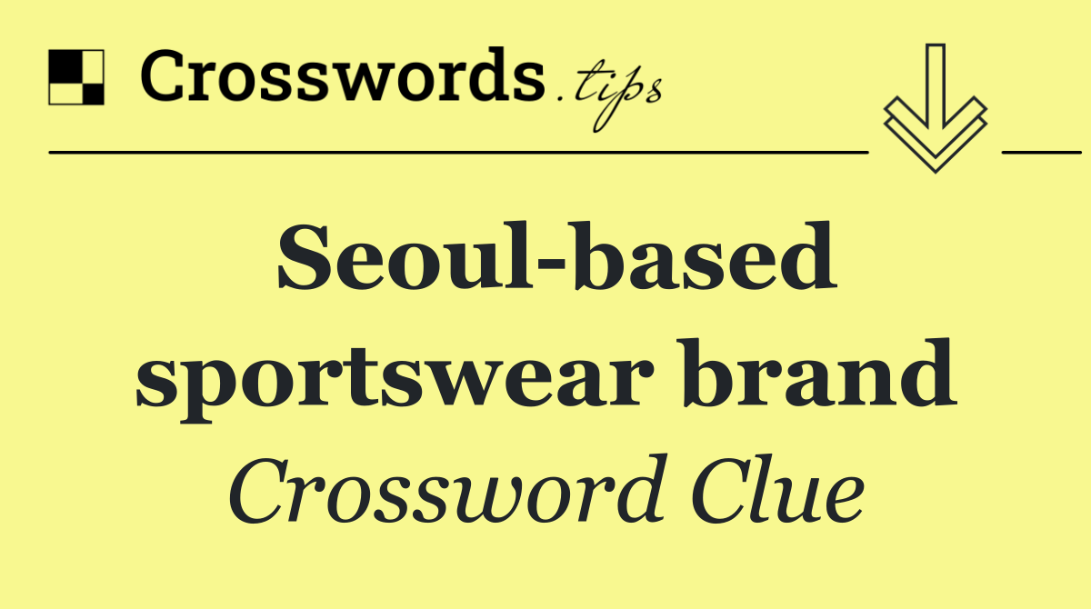 Seoul based sportswear brand