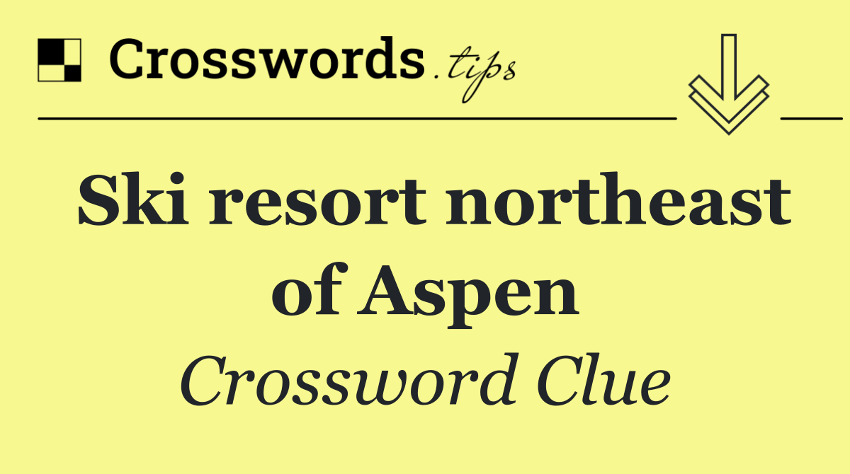 Ski resort northeast of Aspen