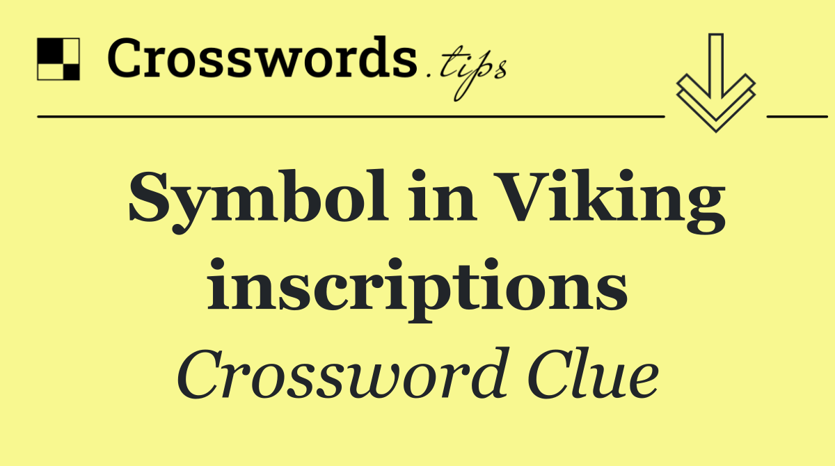 Symbol in Viking inscriptions