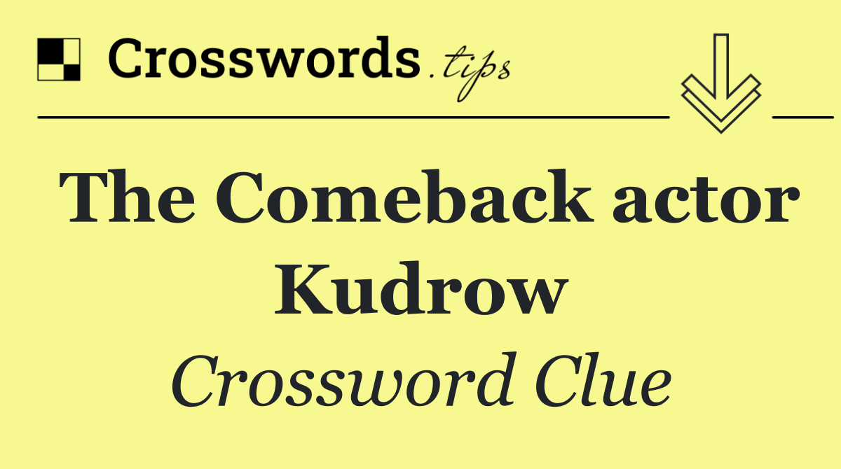 The Comeback actor Kudrow