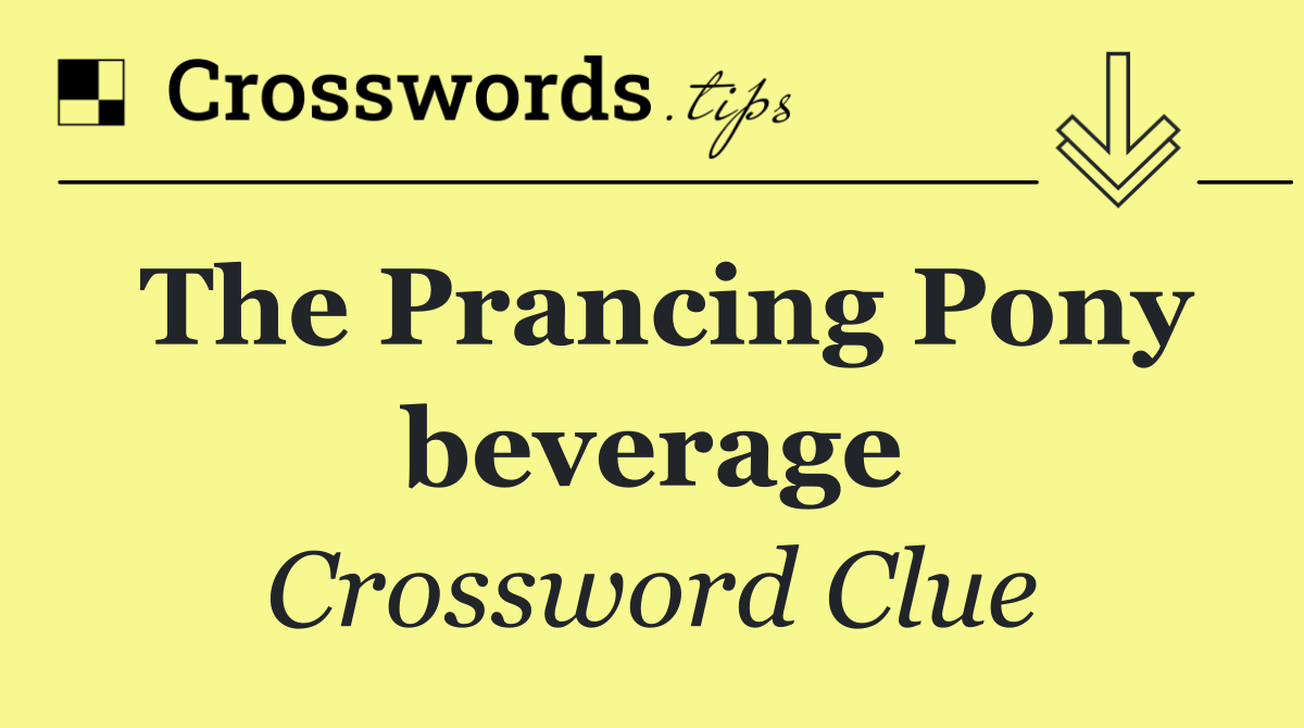 The Prancing Pony beverage