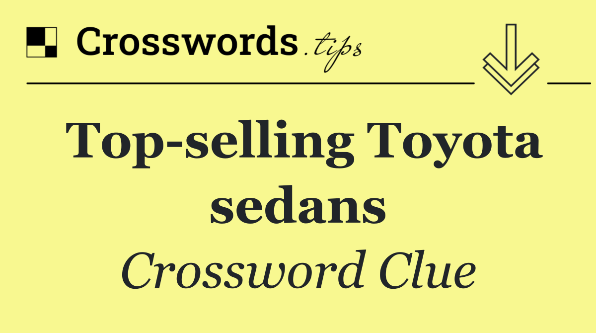Top selling Toyota sedans