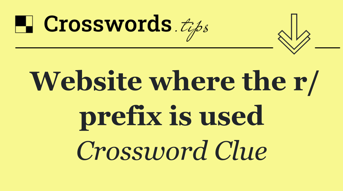 Website where the r/ prefix is used