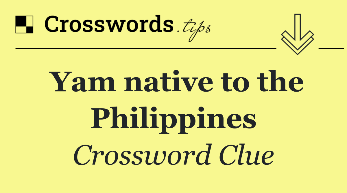 Yam native to the Philippines