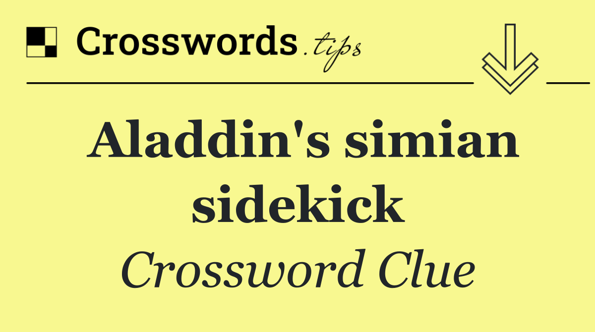 Aladdin's simian sidekick