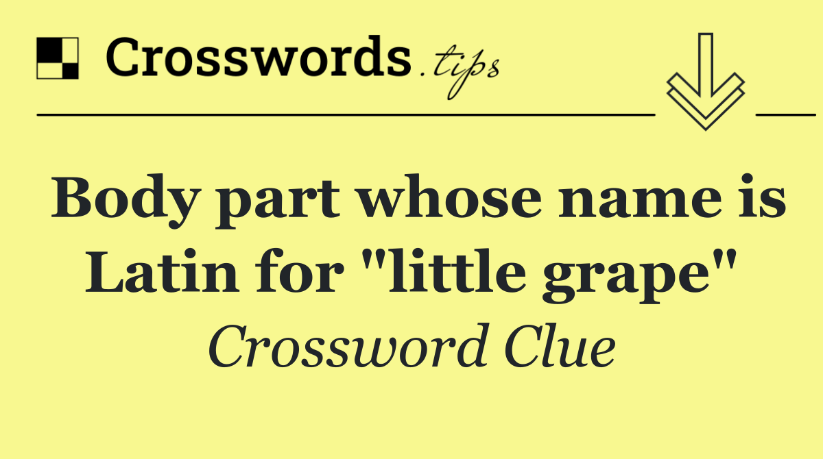 Body part whose name is Latin for "little grape"