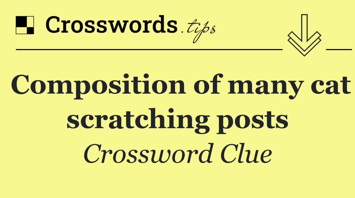Composition of many cat scratching posts