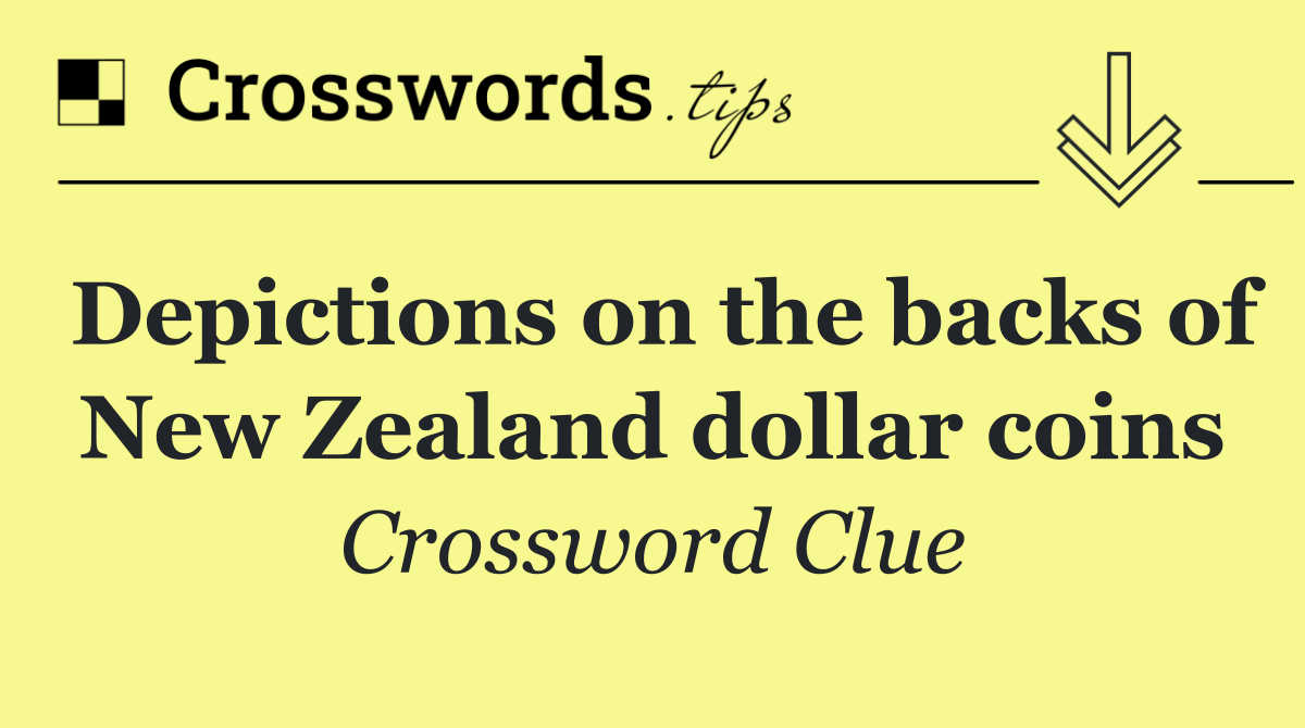 Depictions on the backs of New Zealand dollar coins