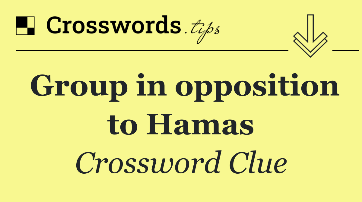 Group in opposition to Hamas
