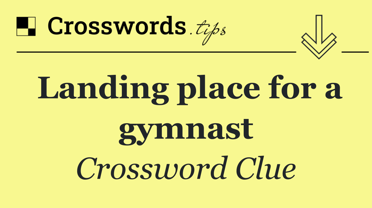 Landing place for a gymnast