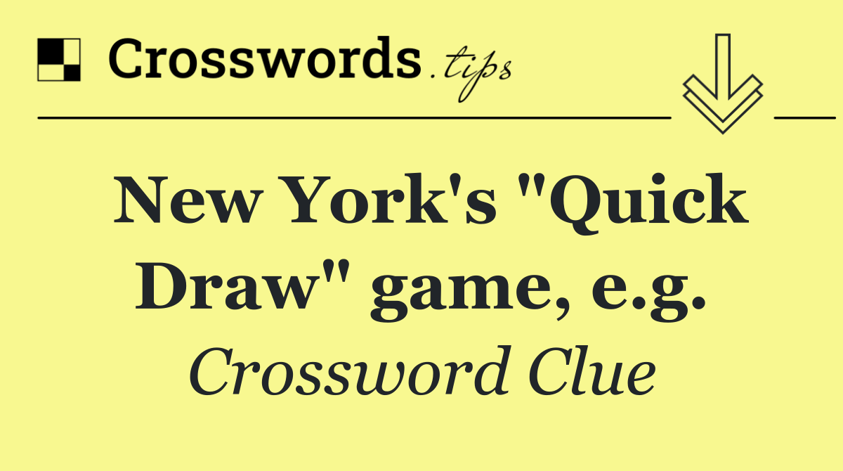 New York's "Quick Draw" game, e.g.