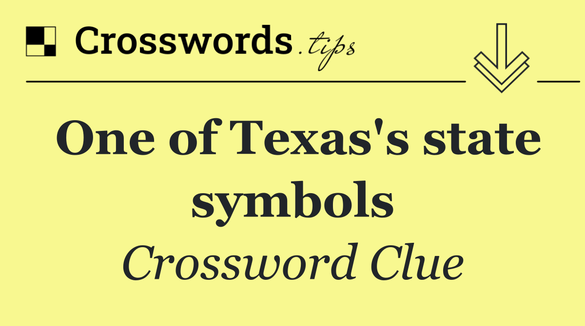 One of Texas's state symbols