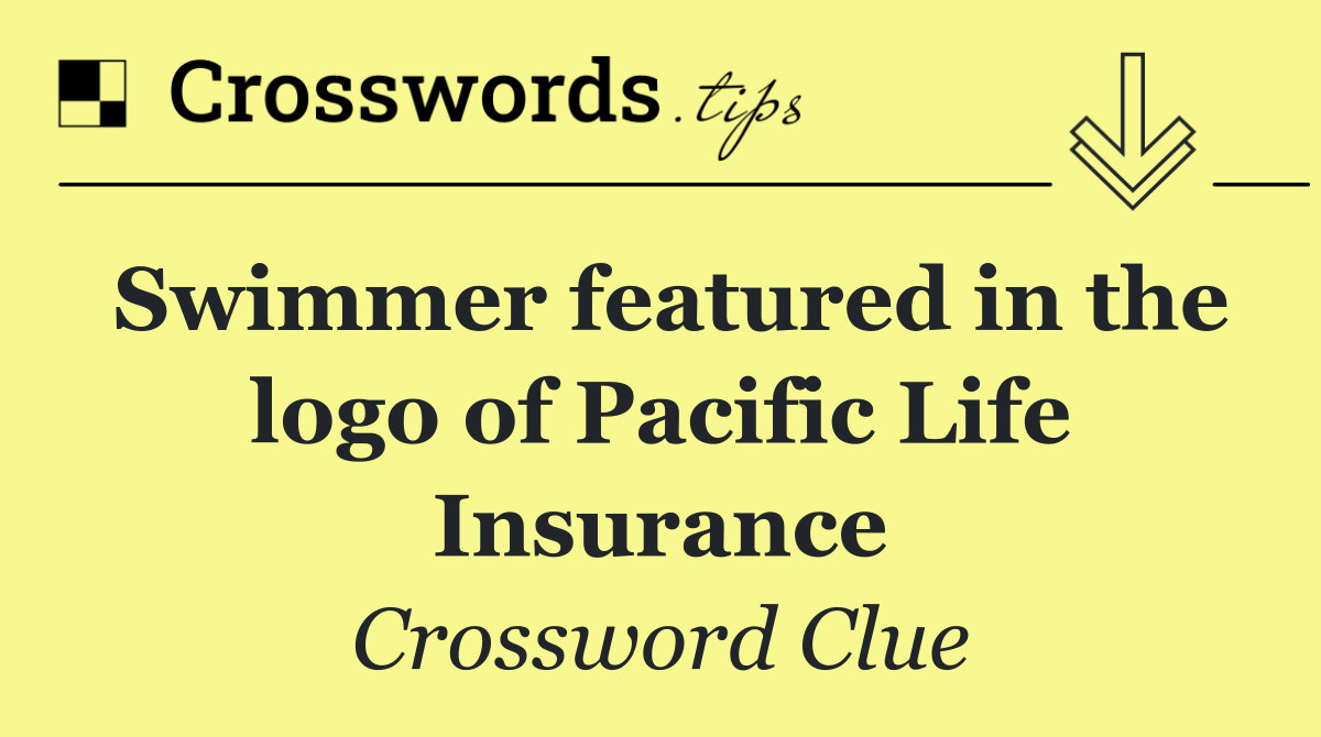 Swimmer featured in the logo of Pacific Life Insurance