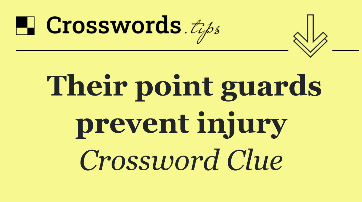 Their point guards prevent injury