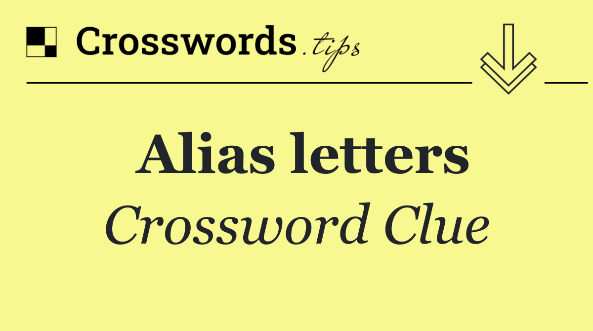 Alias letters