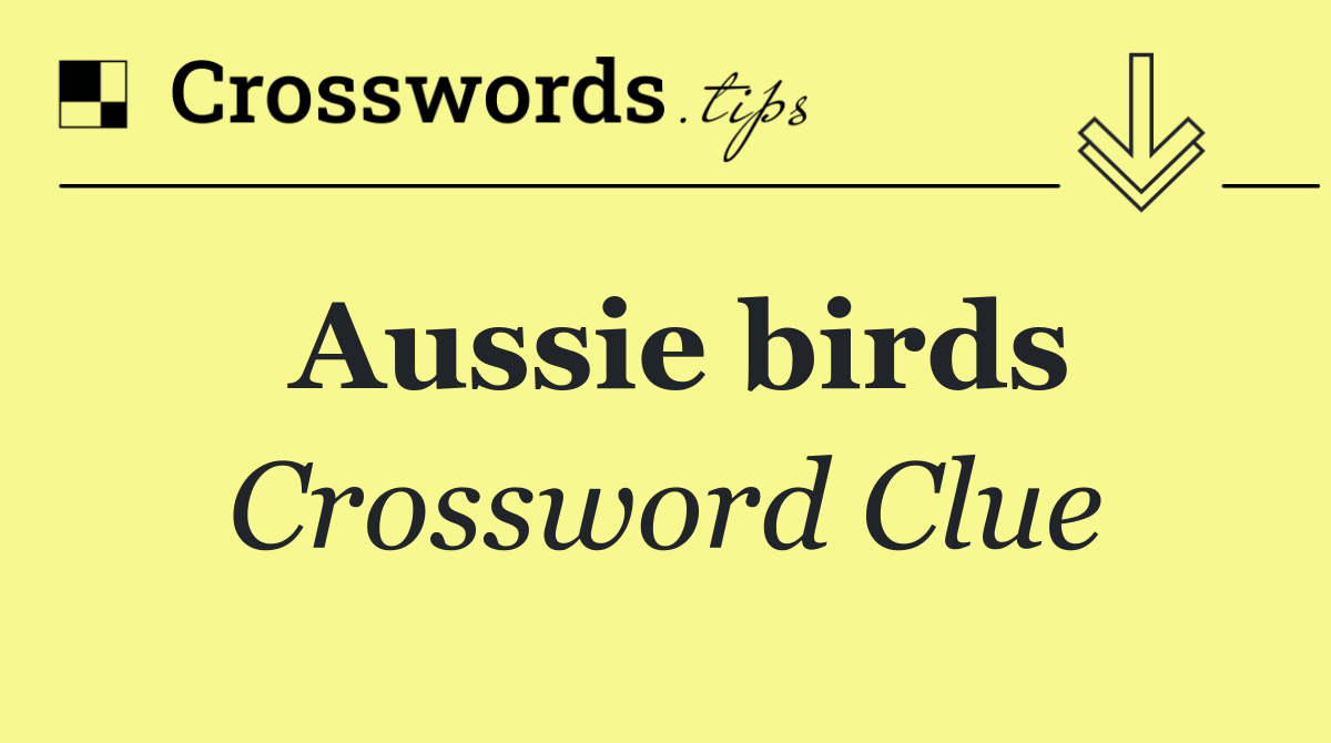 Aussie birds