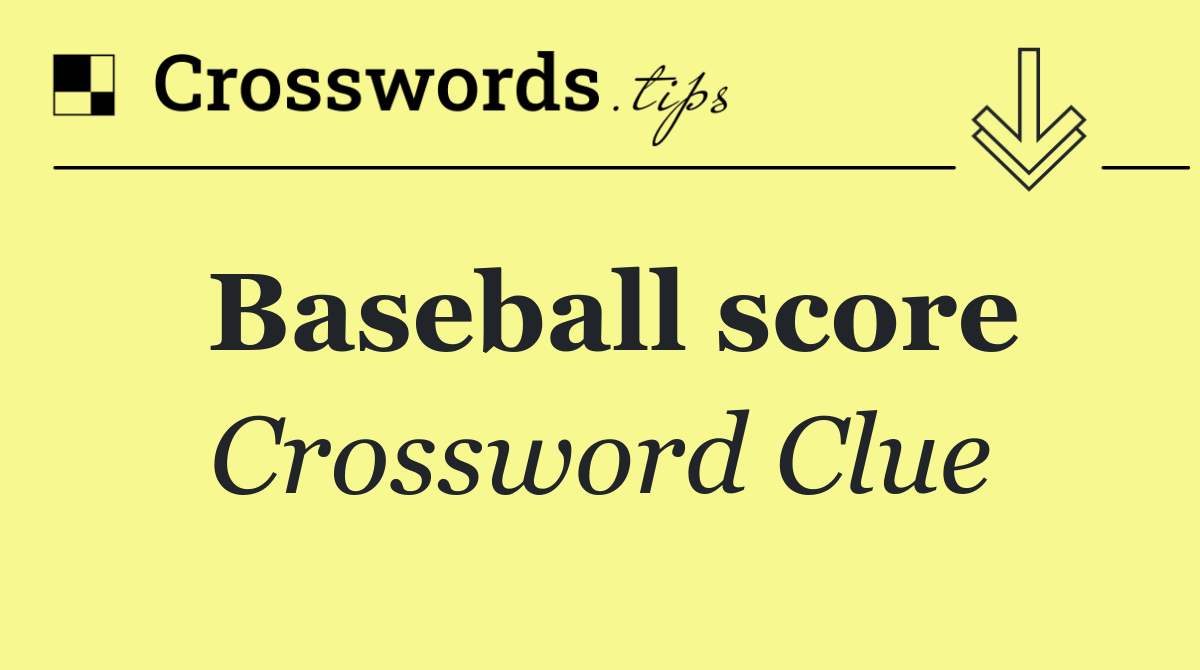 Baseball score