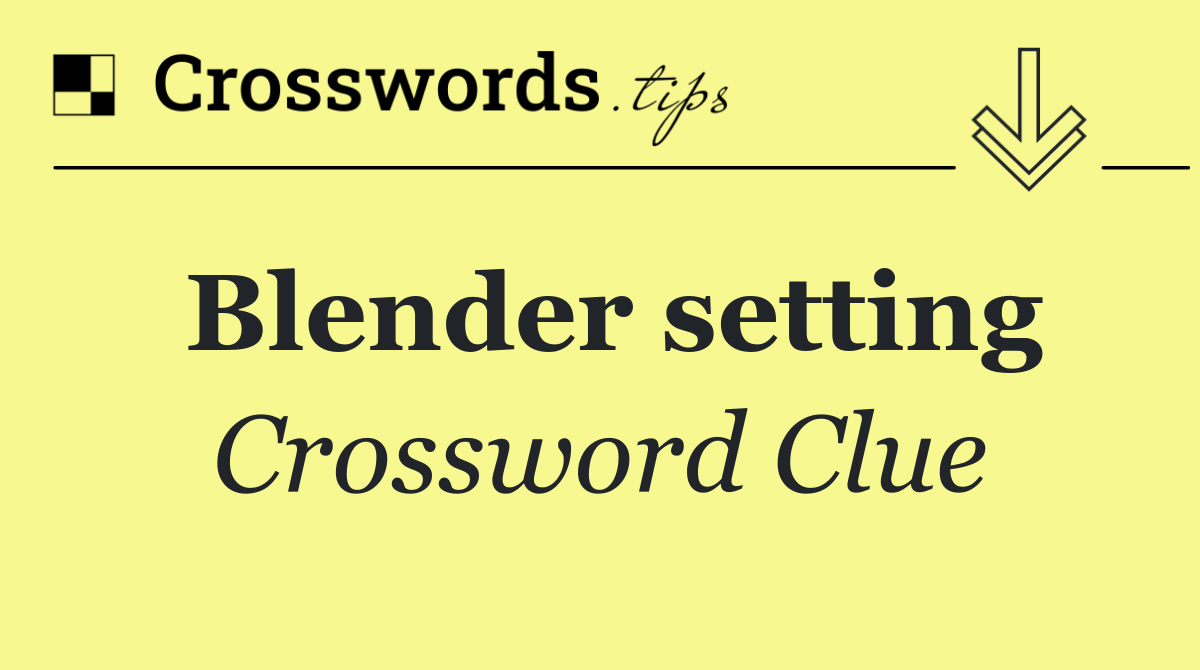 Blender setting